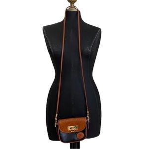 Allan Edward Purse Crossbody Bag Vintage Leather Small Brown Black